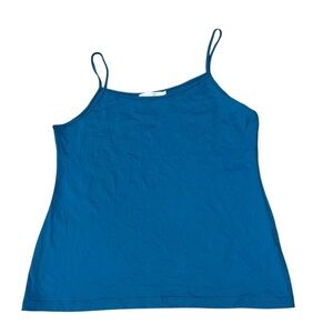 Anne Fontaine Blue Cintia Camisole Spaghetti Strap Top Sz 44 Stretch Basic